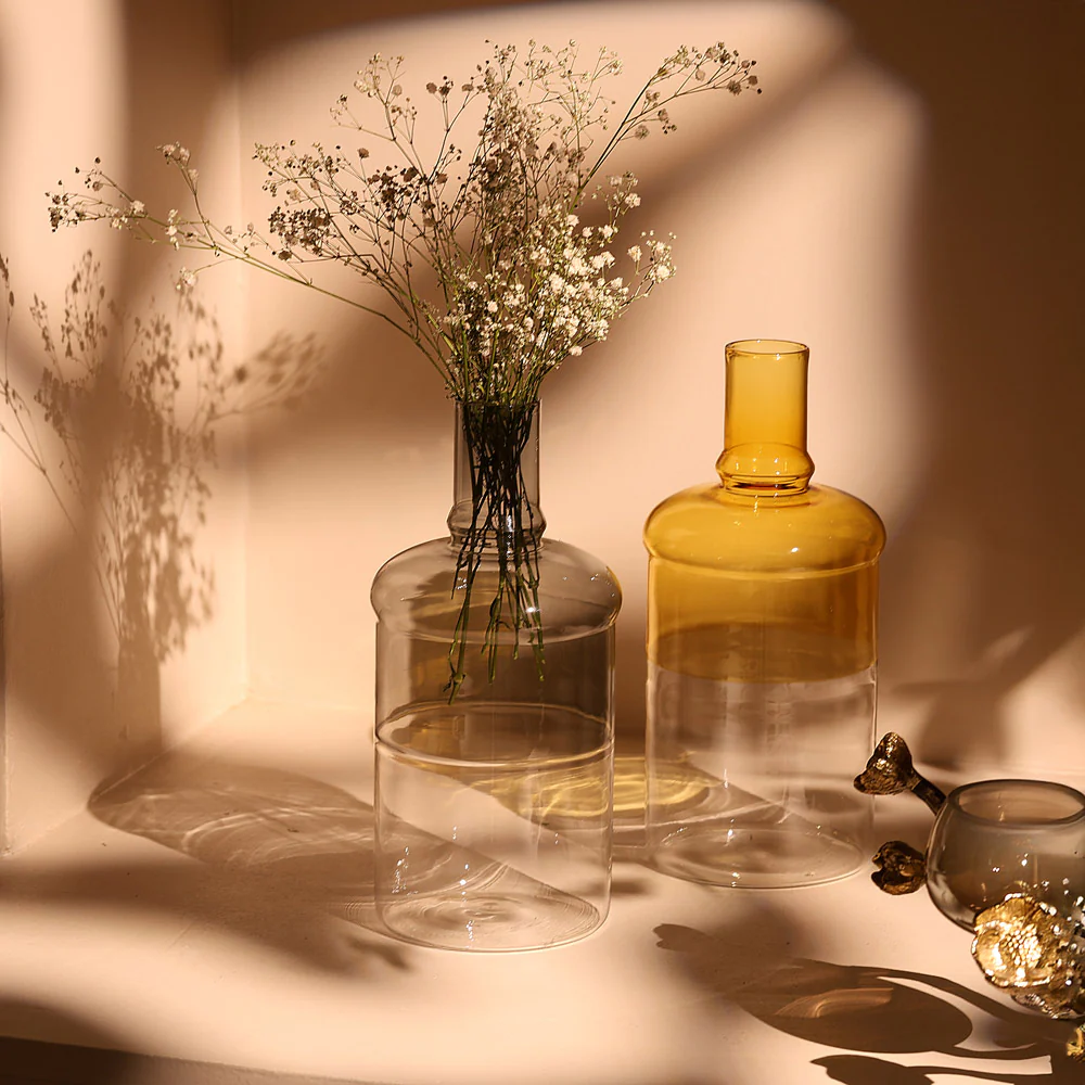 Laguna Bottle Vase Medium - Clear Smoke - Image 4