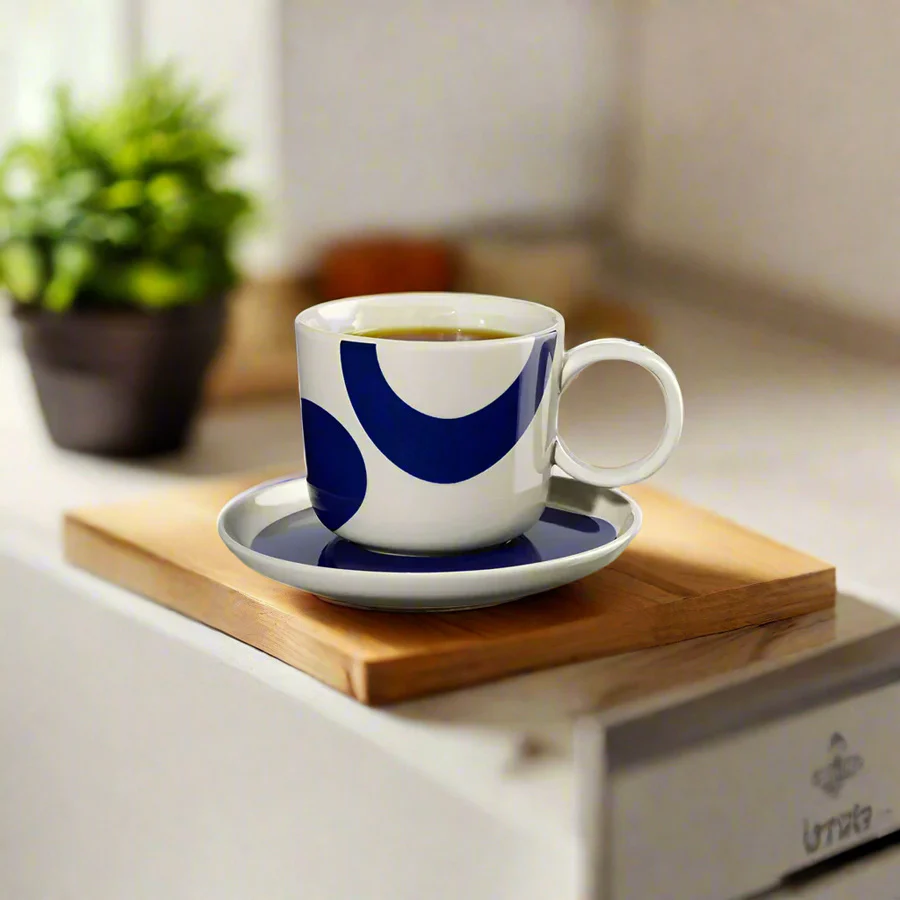 LaMer Coffee Cup With Saucer - Blue - Image 3