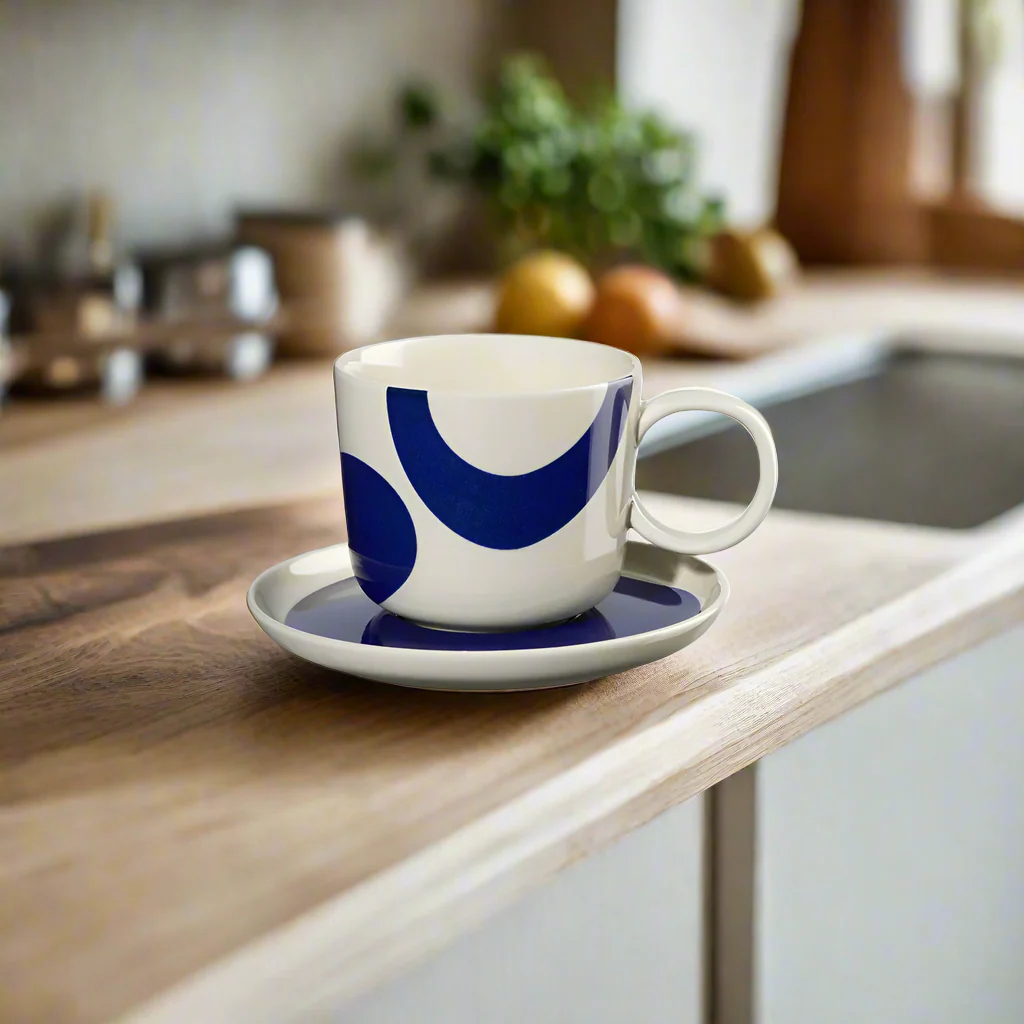 LaMer Coffee Cup With Saucer - Blue - Image 5