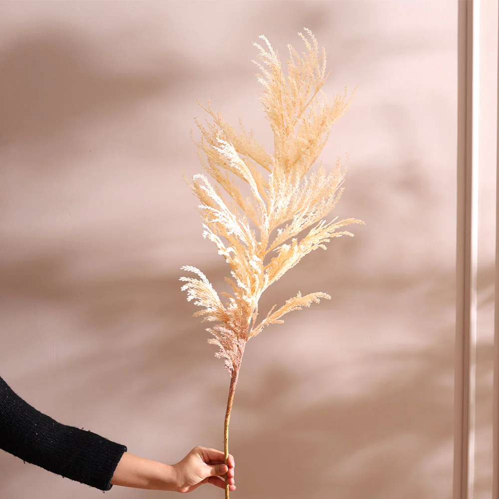 Latin Pampas Faux Stem - Cream - Image 5