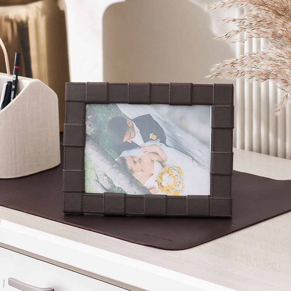 Lattice Photo Frame Large - Bistre Brown - Image 2