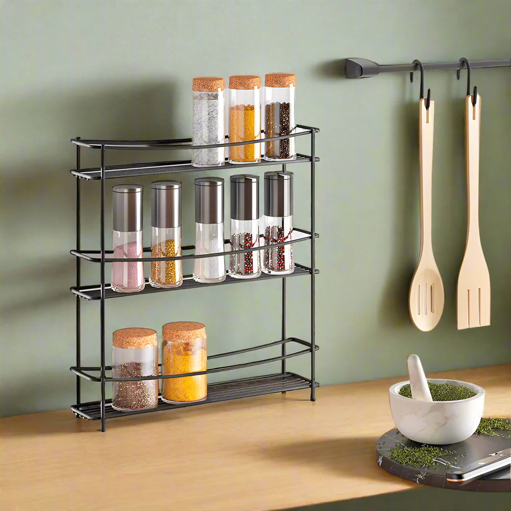 Lava 3-Tier Spice Rack - Black - Image 2