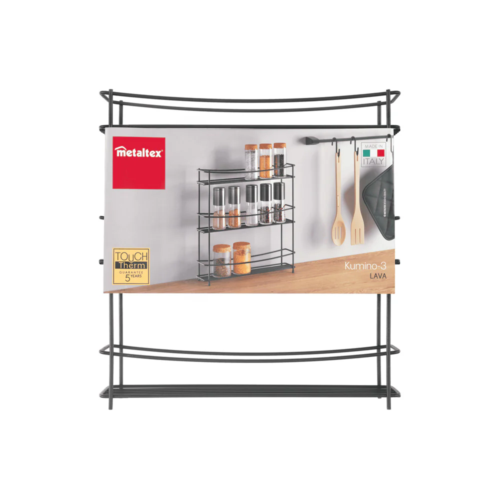 Lava 3-Tier Spice Rack - Black - Image 4