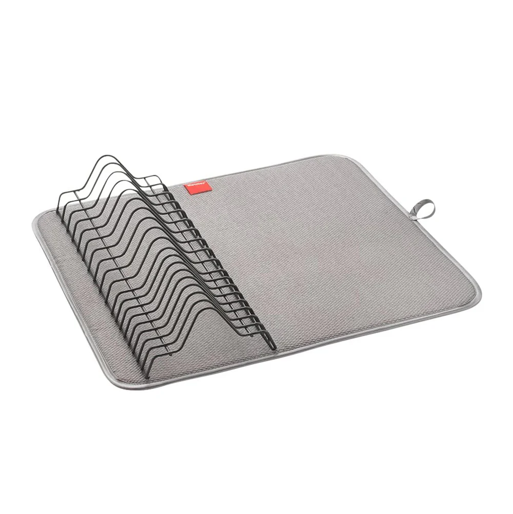 Lava Dry-Tex 2-in-1 Dish Rack with Drying Mat - Black - Image 3