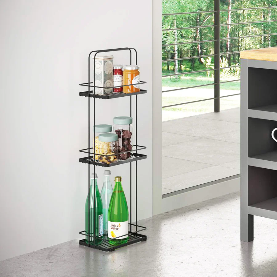 Lava Floor Standing 3-Tier Rack - Black - Image 2