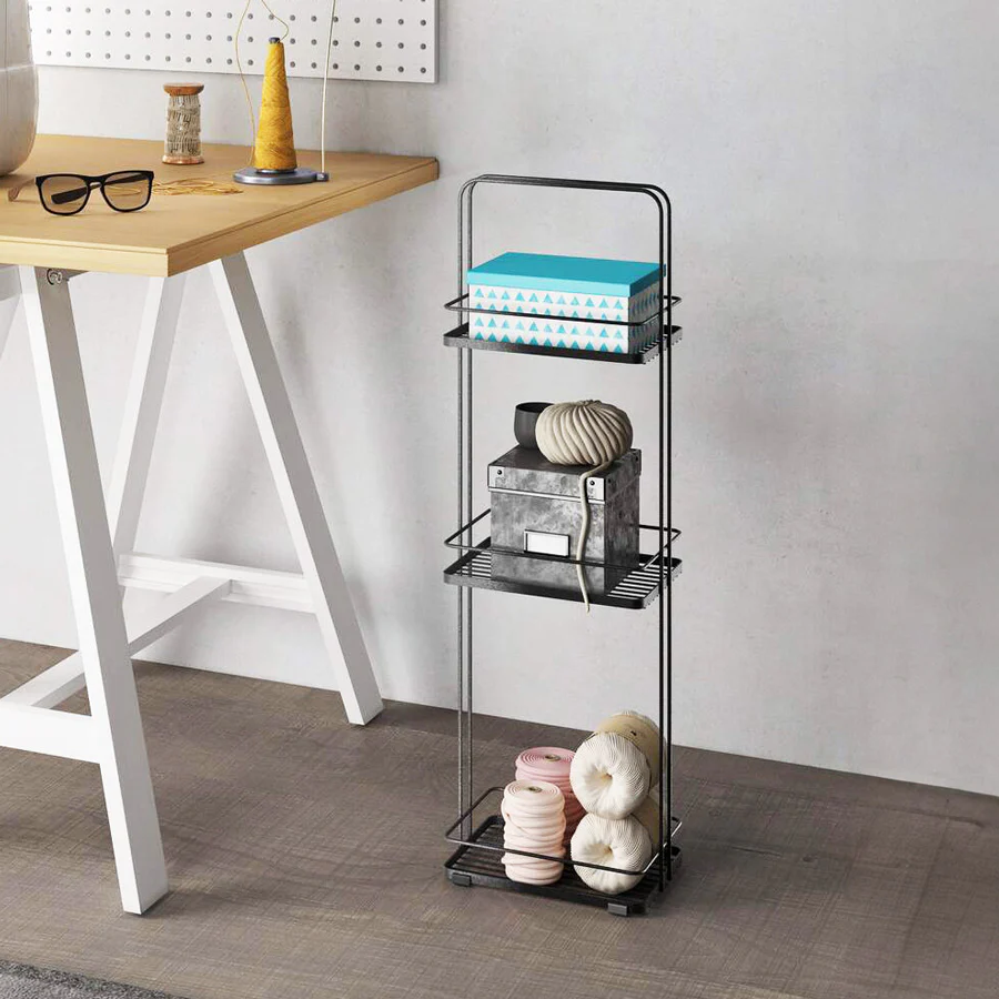 Lava Floor Standing 3-Tier Rack - Black - Image 4