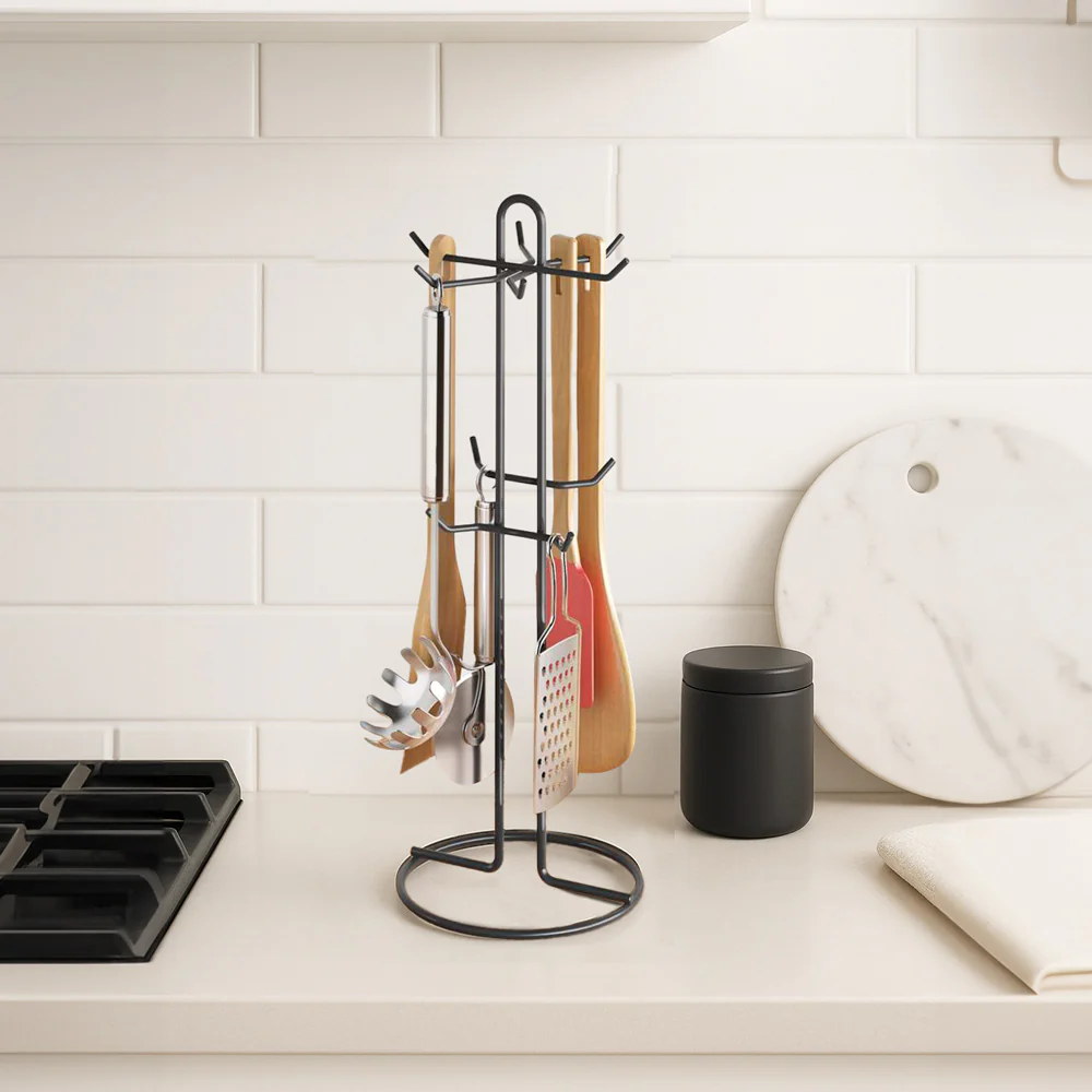 Lava Kitchen Tools Holder - Black
