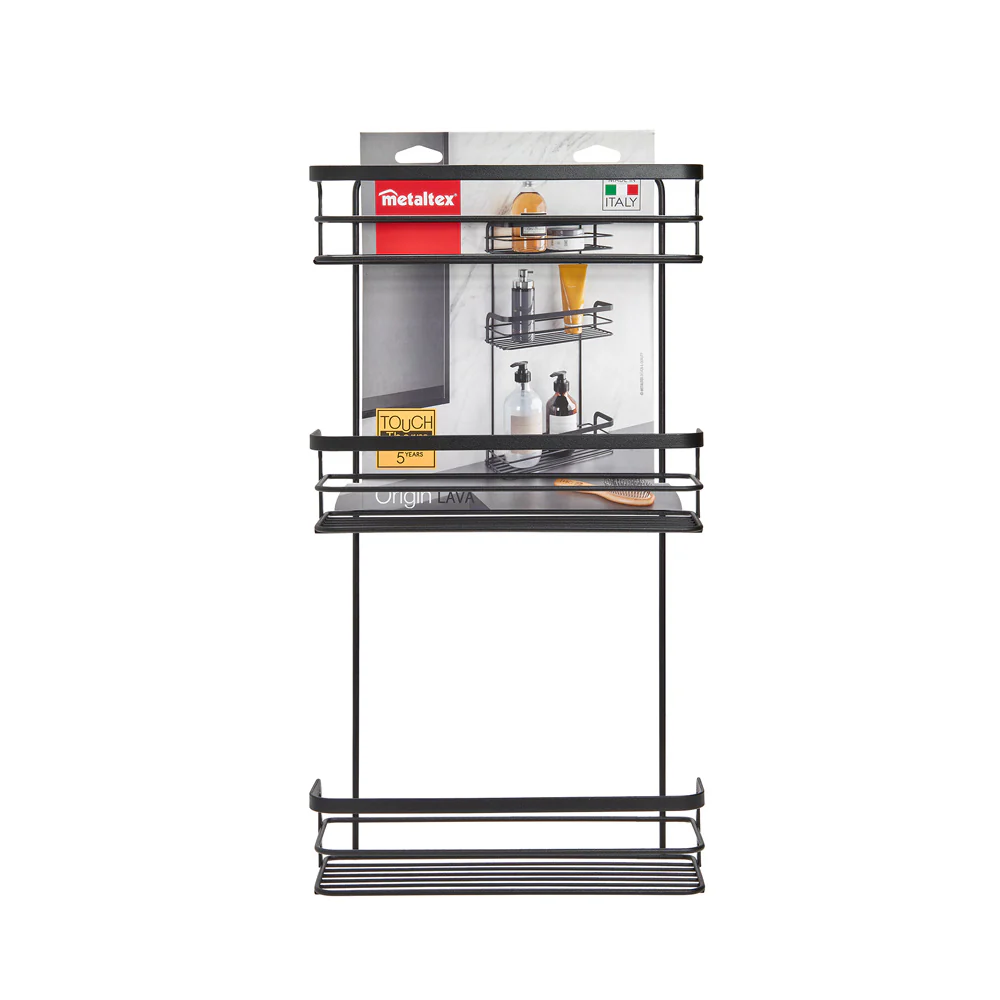 Lava Origin 3-Tier Rectangular Shelf - Black - Image 4