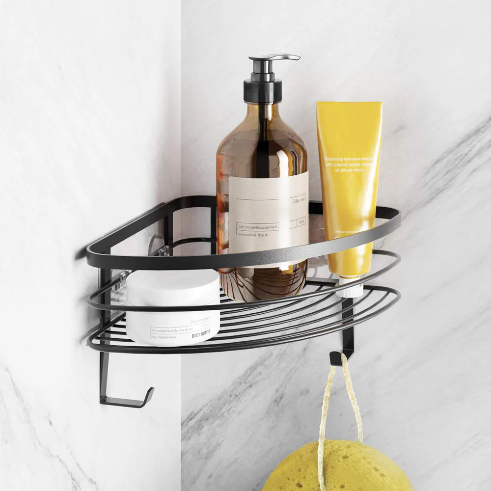Lava Curved Corner Shelf - Black