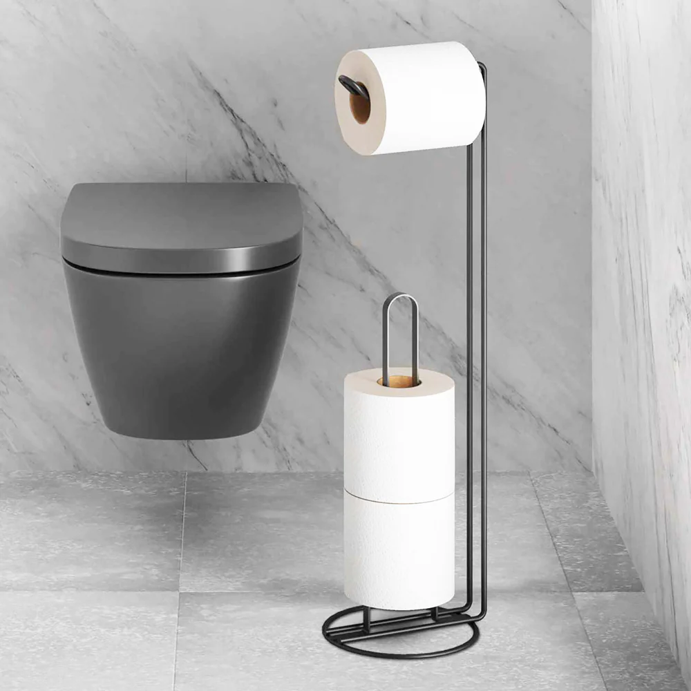 Lava Origin Toilet Paper Holder with Dispenser - Black - Image 6