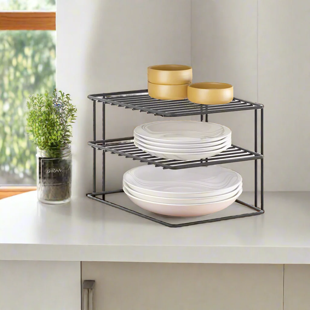 Lava Palio 2-Tier Corner Rack - Black - Image 2