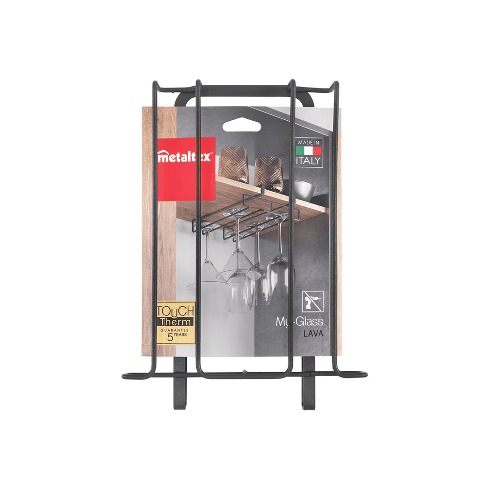 Lava Undershelf Glass Holder - Black - Image 3
