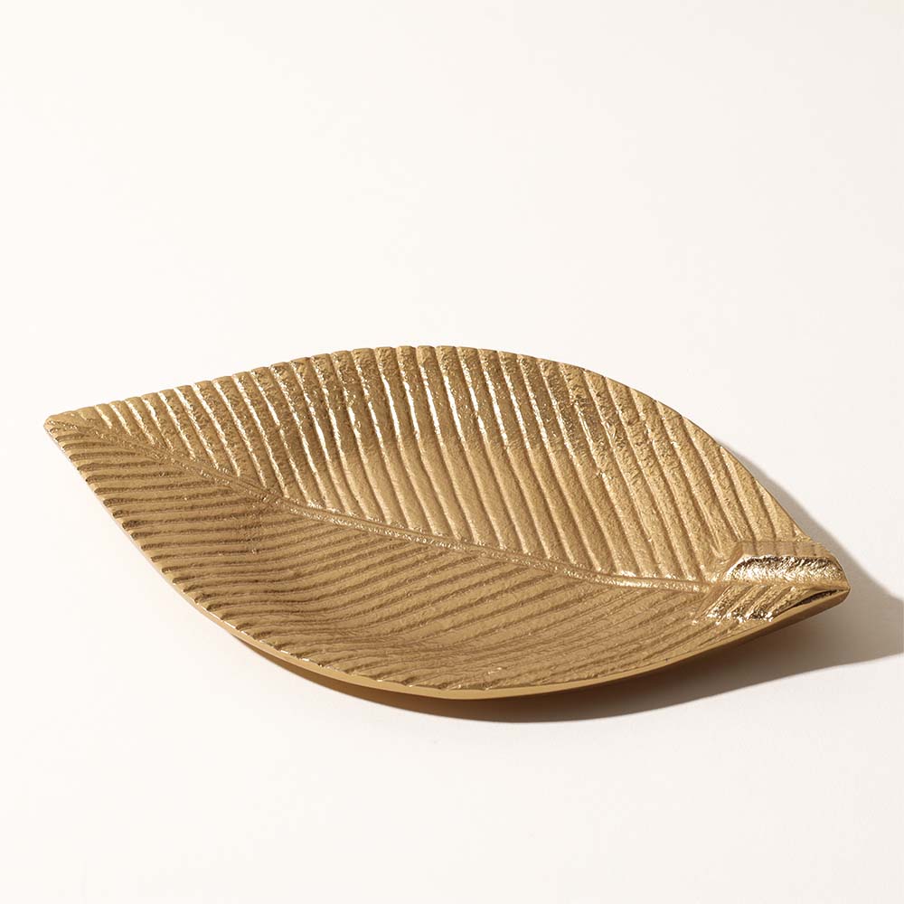 Leaf Decorative Tray - Gold - Image 3