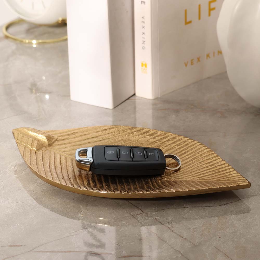 Leaf Decorative Tray - Gold - Image 6