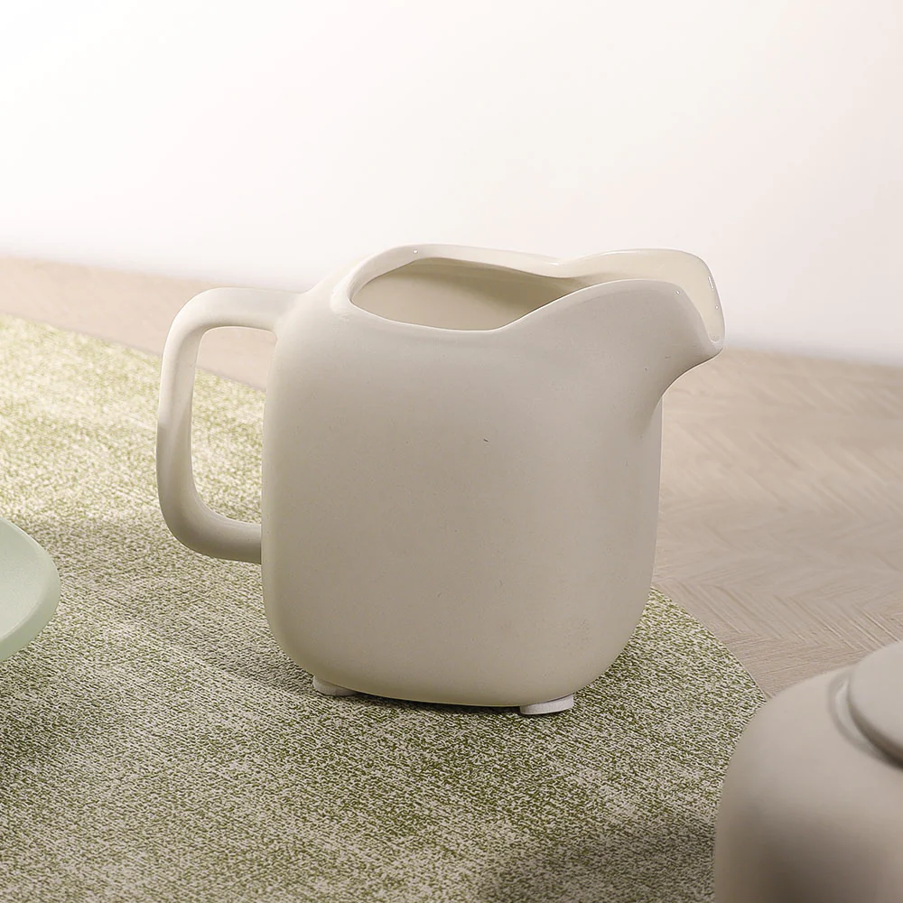 Leah Ceramic Milk Jug - Ivory - Image 3