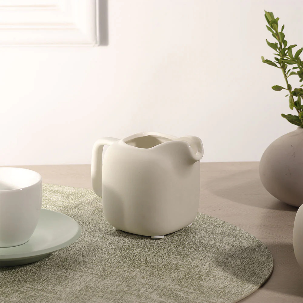 Leah Ceramic Milk Jug - Ivory - Image 4