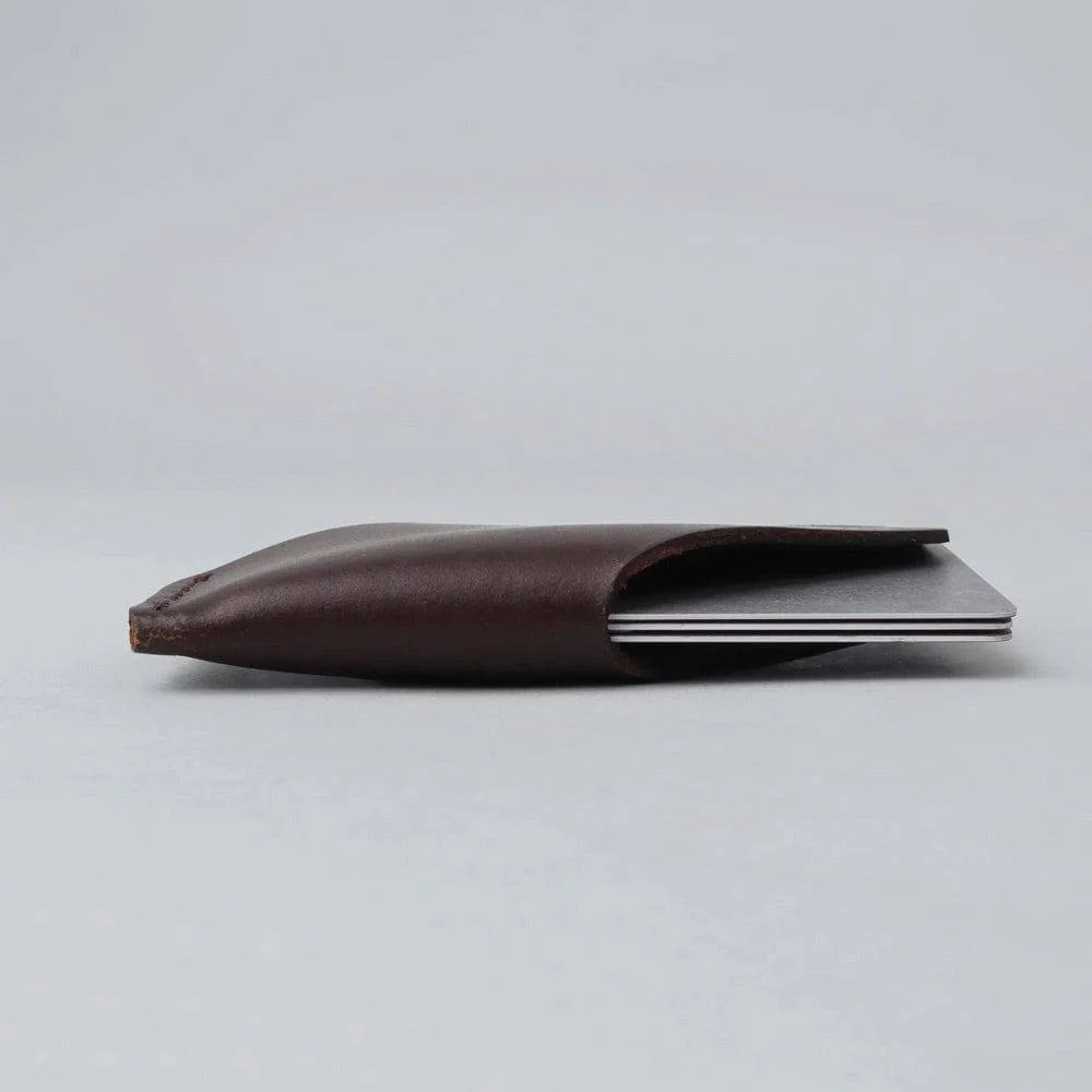 Leather Card Sleeve - Brown - Image 5
