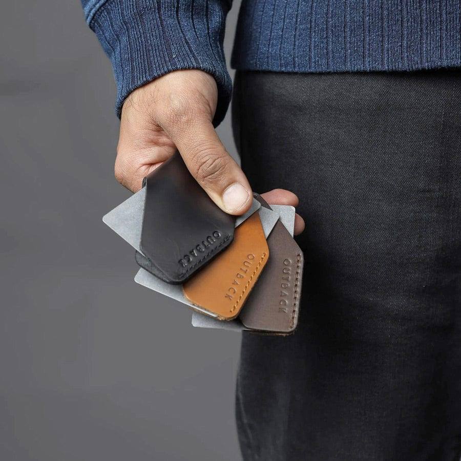 Leather Card Sleeve - Brown - Image 6