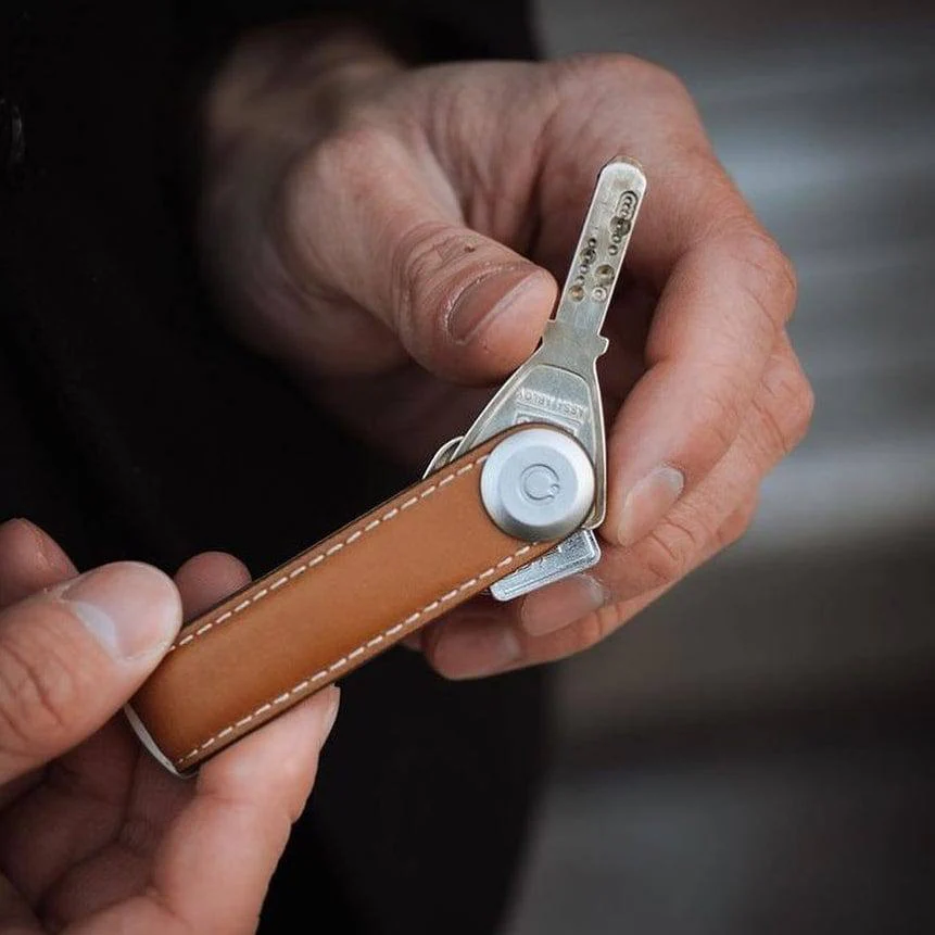 Leather Key Organiser - Cognac - Image 6