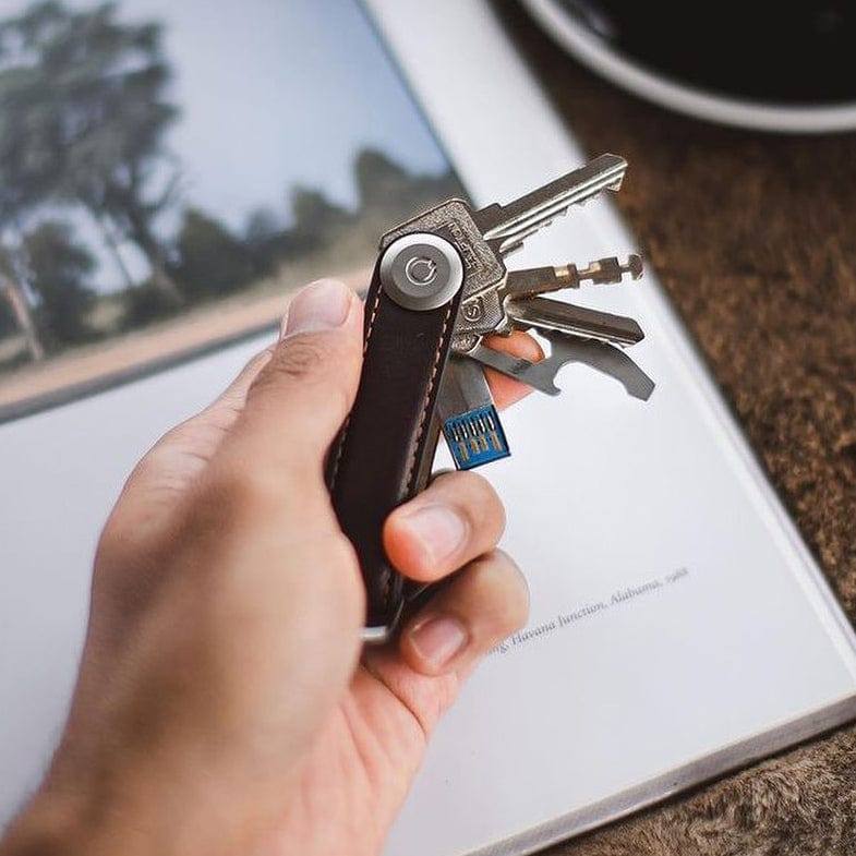 Leather Key Organiser - Espresso