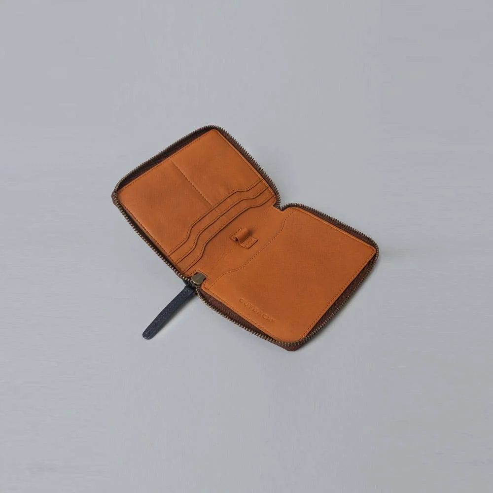 Leather Passport Wallet - Navy - Image 7