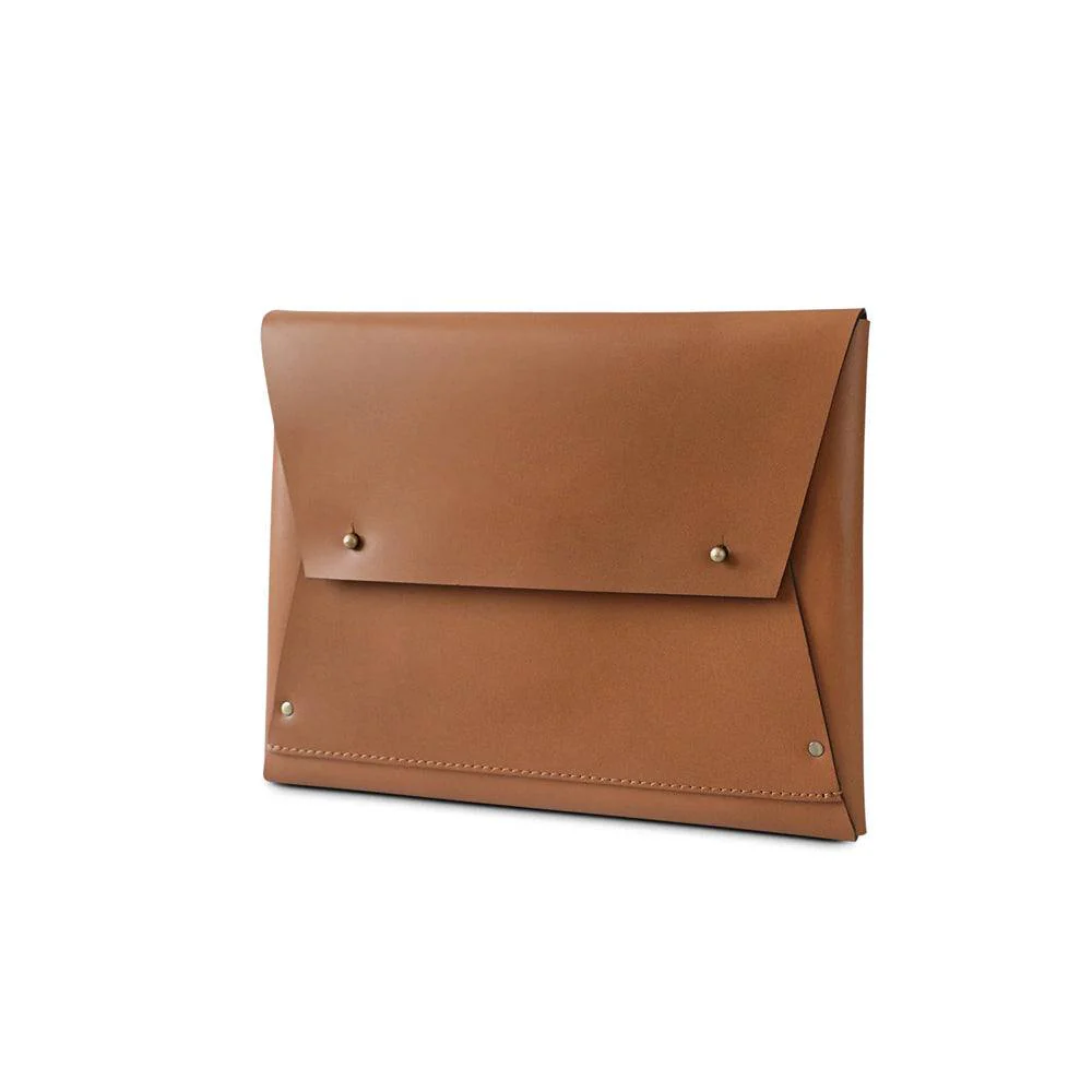 Leather Wrap Sleeve 13" - Tan - Image 4