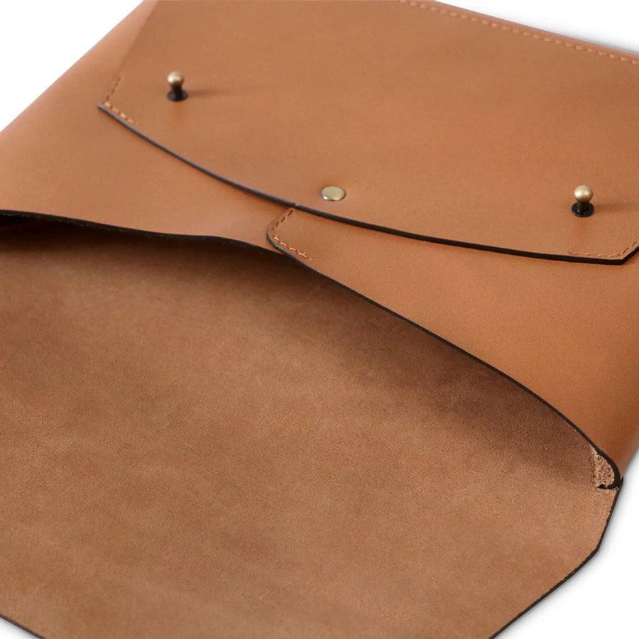Leather Wrap Sleeve 13" - Tan - Image 5