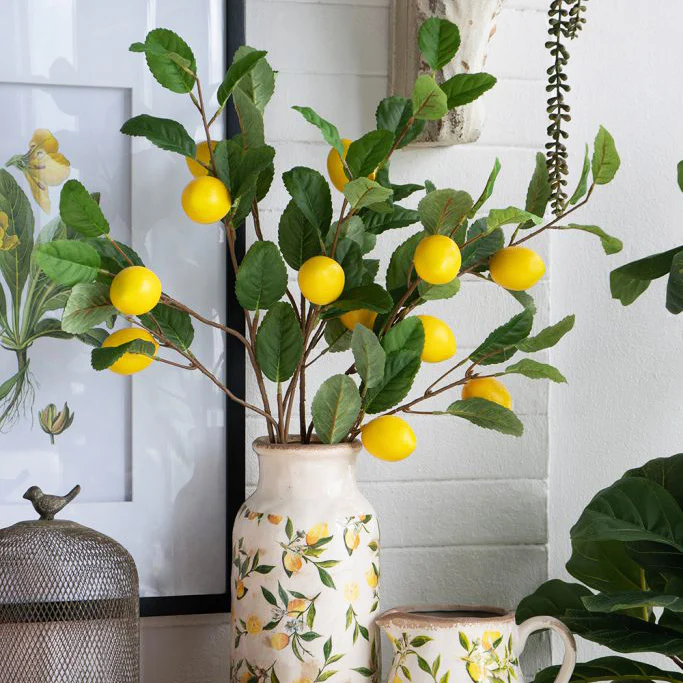 Lemon Tree Faux Branch - Yellow Green - Image 5