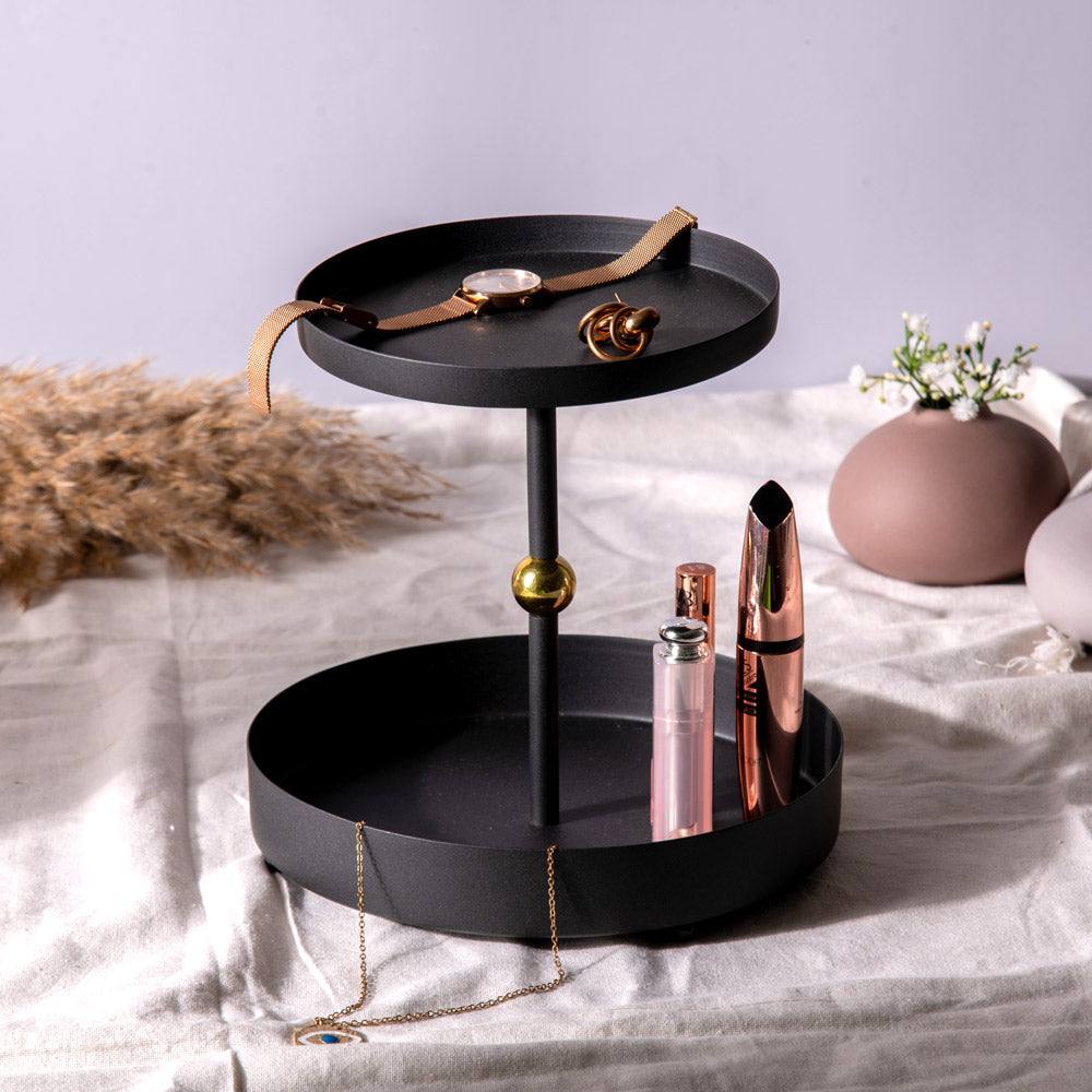Liam 2-Tier Tray - Charcoal Gold - Image 4