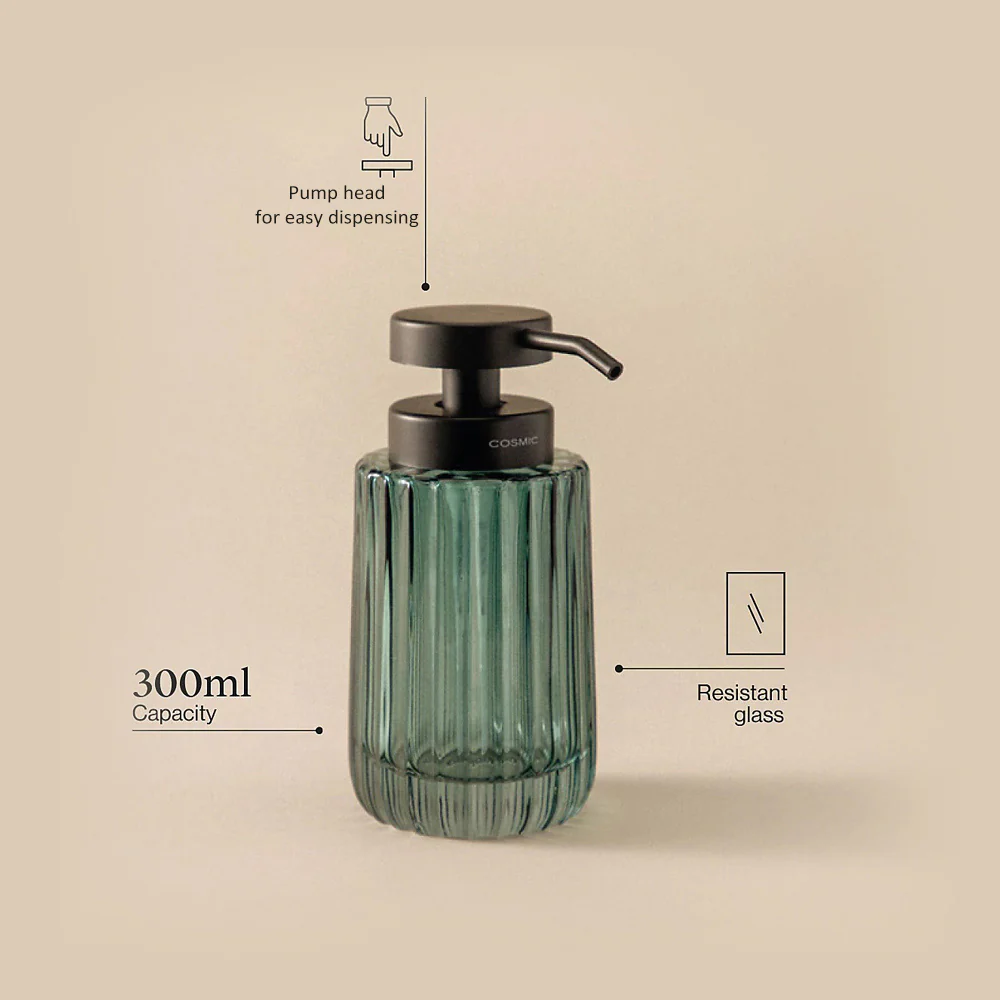Lido Glass Soap Dispenser - Bluish Green - Image 5
