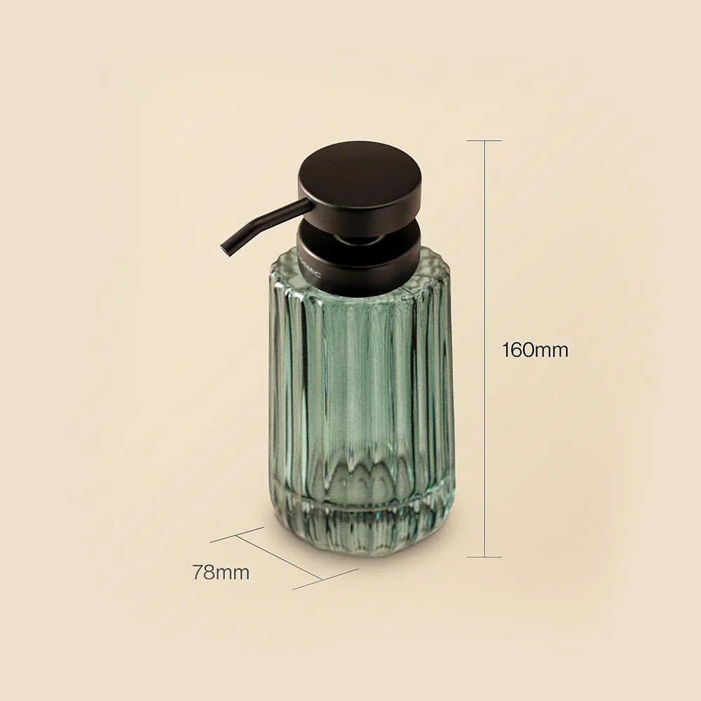 Lido Glass Soap Dispenser - Bluish Green - Image 6