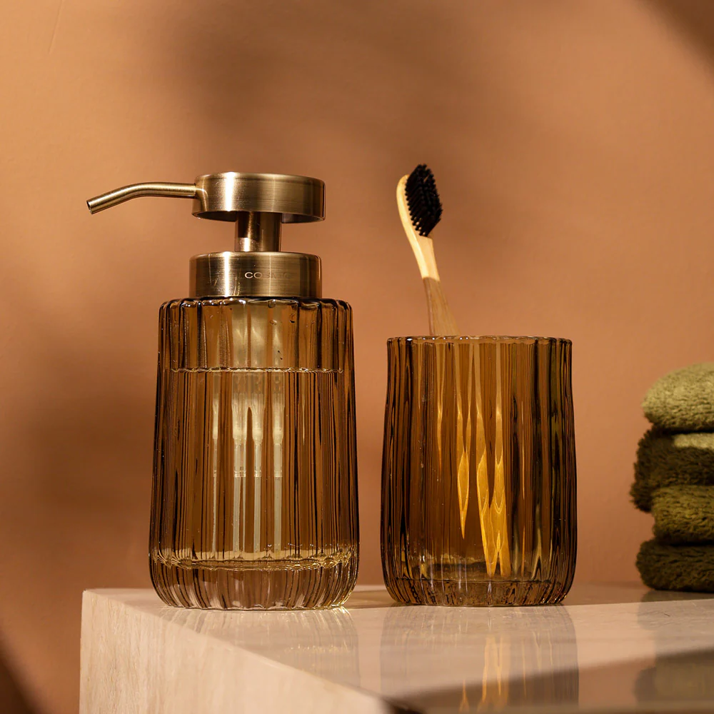 Lido Glass Toothbrush Tumbler - Forest - Image 6