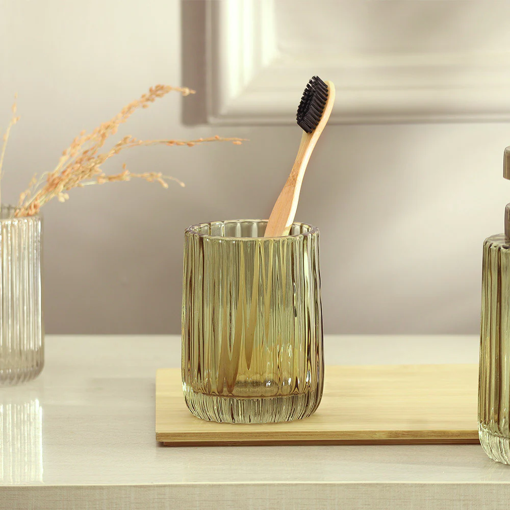 Lido Glass Toothbrush Tumbler - Forest - Image 8