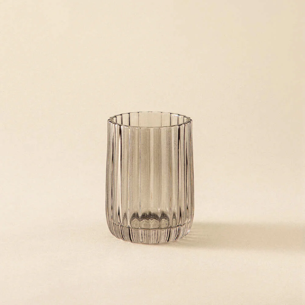 Lido Glass Toothbrush Tumbler - Smoke Grey - Image 3