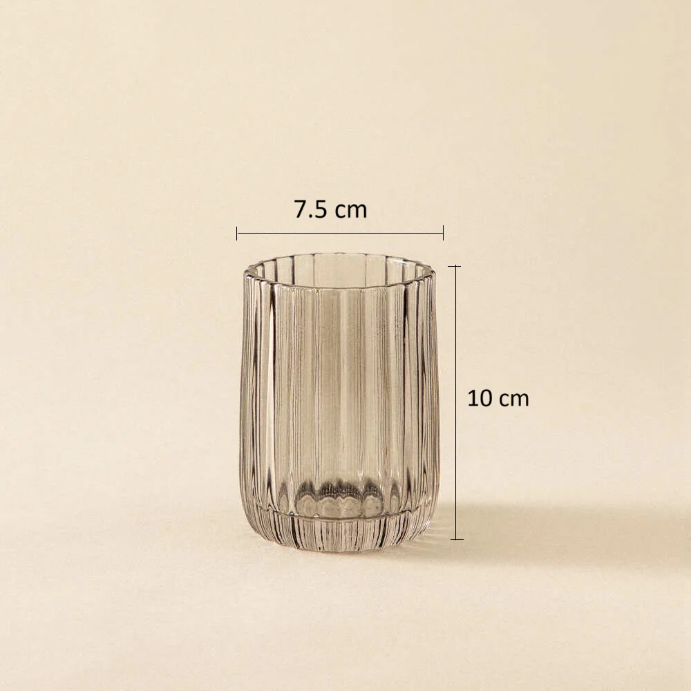 Lido Glass Toothbrush Tumbler - Smoke Grey - Image 5