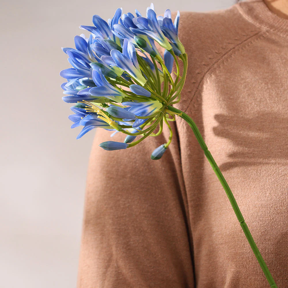 Lily of the Nile Faux Stem - Dark Blue