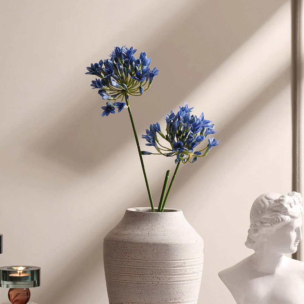 Lily of the Nile Faux Stem - Dark Blue - Image 6