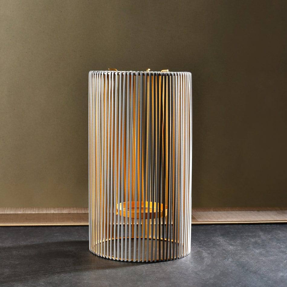 Lines Candle Holder Large - Grey Gold - Image 5