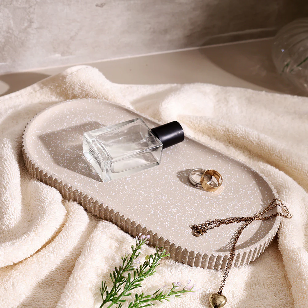 Lines Oval Tray - Speckled Taupe - Image 2