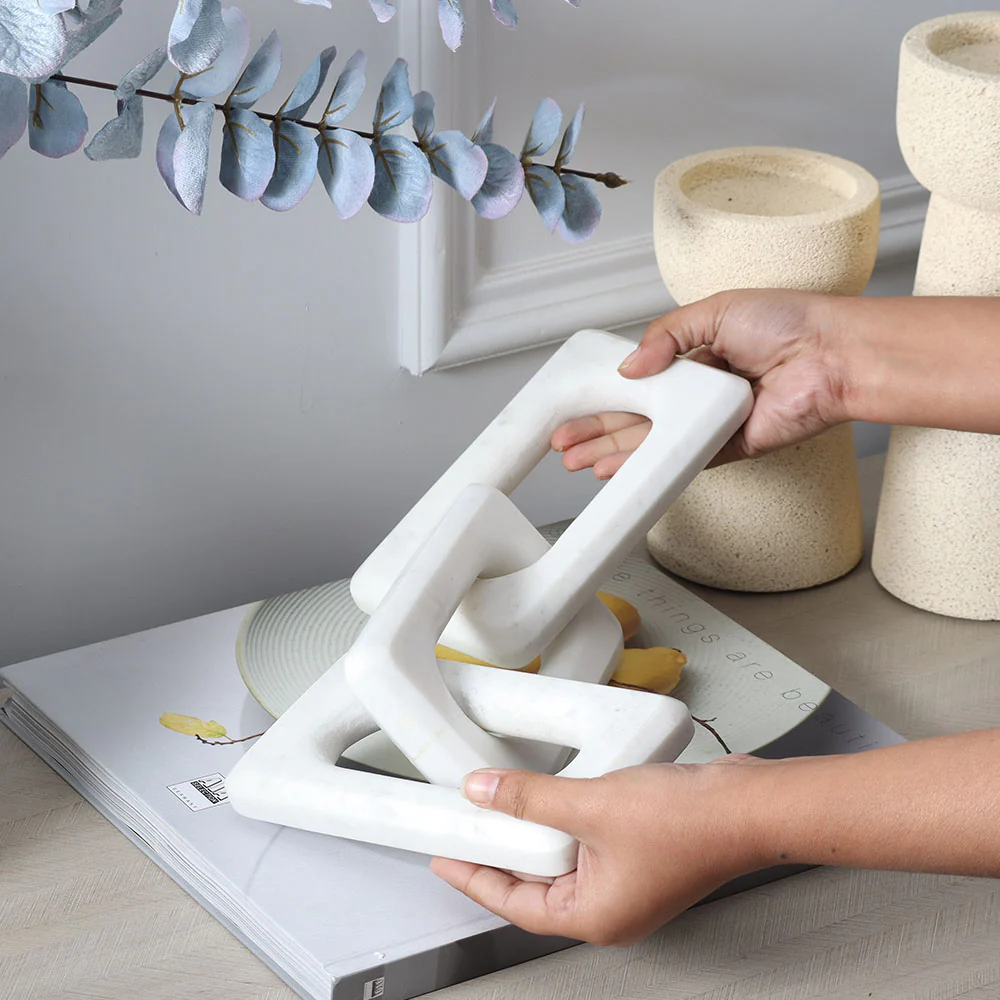 Links Decorative Accent - Ivory White