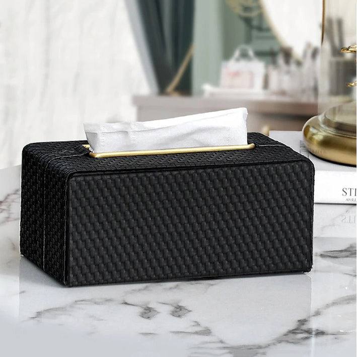 Links Tissue Box Holder - Black & Gold - Image 4