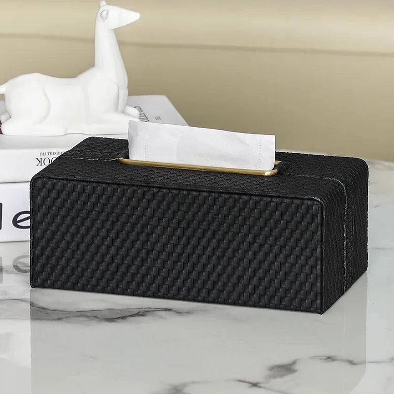 Links Tissue Box Holder - Black & Gold - Image 5