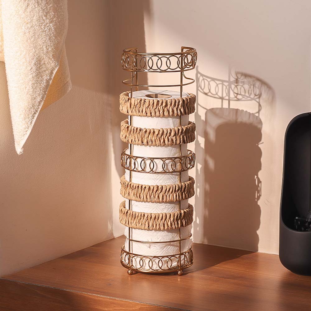 Lisle Toilet Roll Holder - Natural Gold - Image 4