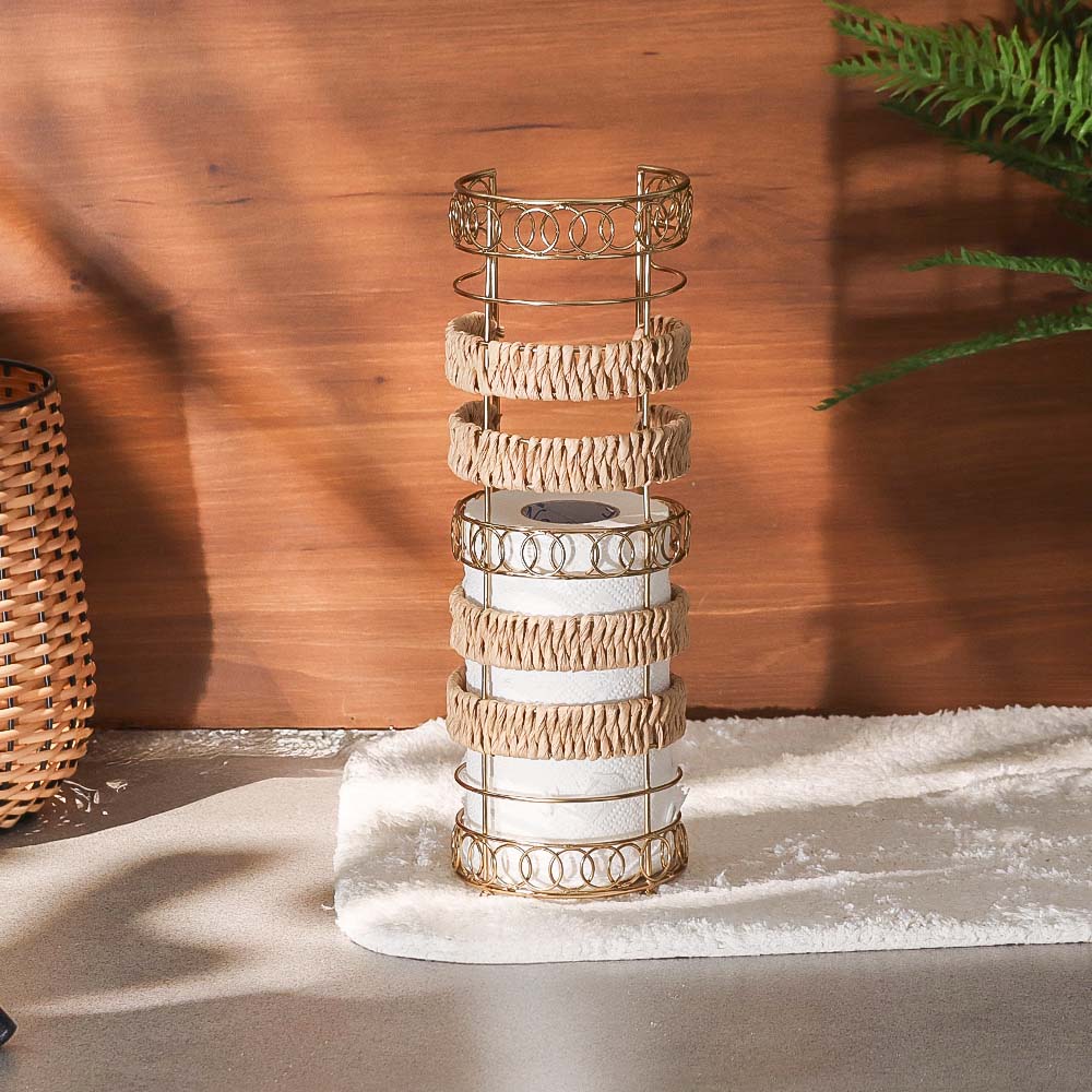 Lisle Toilet Roll Holder - Natural Gold - Image 5