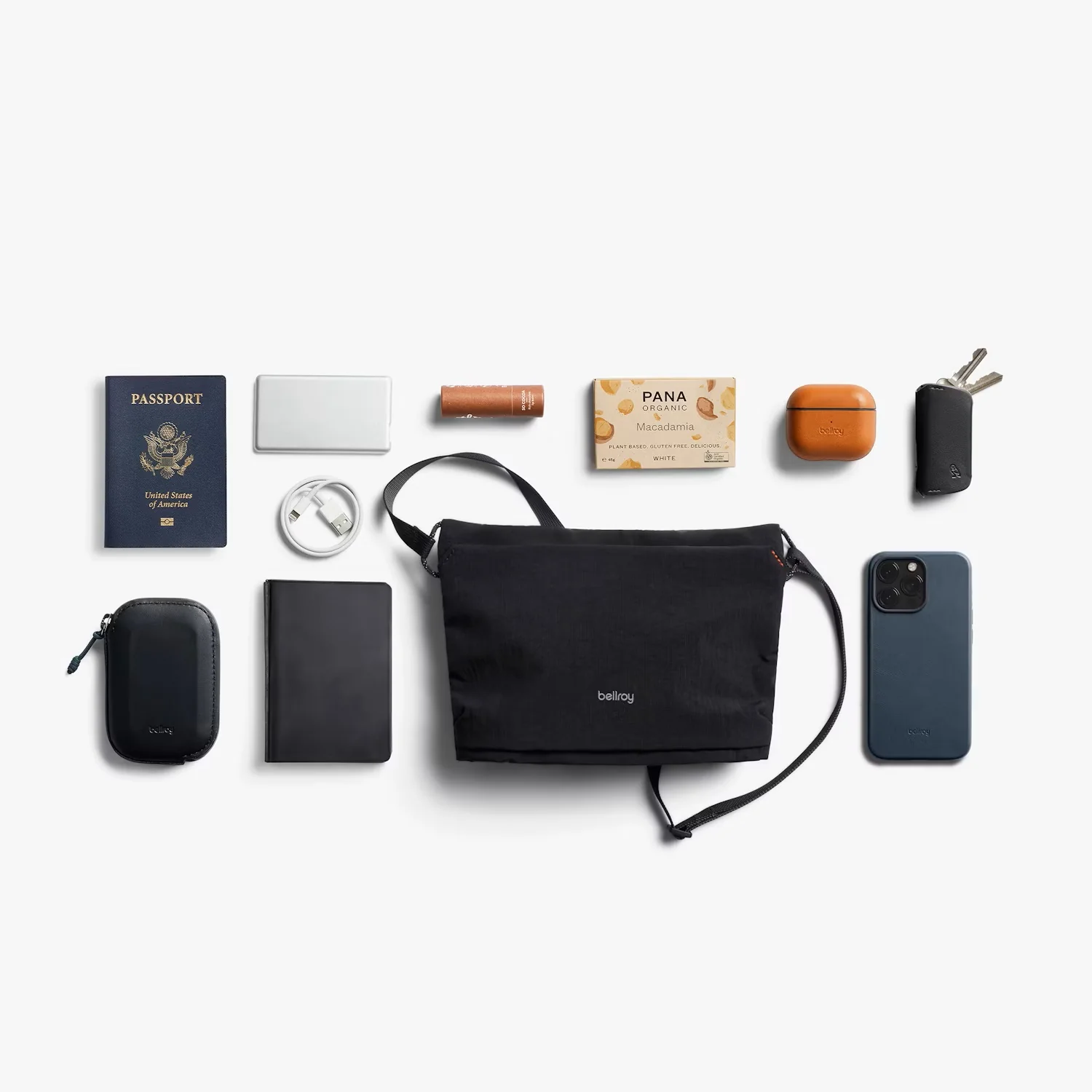 Lite Sacoche Crossbody Bag - Black - Image 8