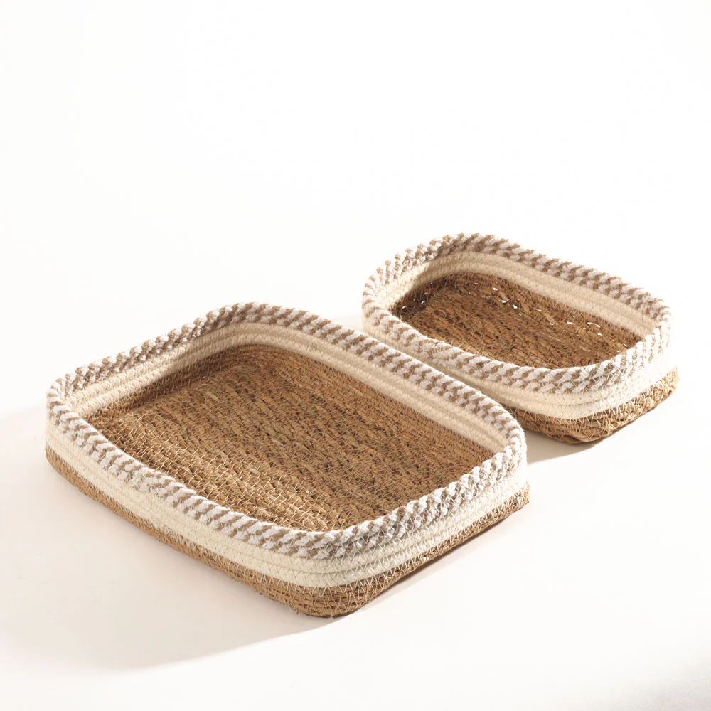 Lore Storage Baskets, Set of 2 - Natural Cream - Image 4