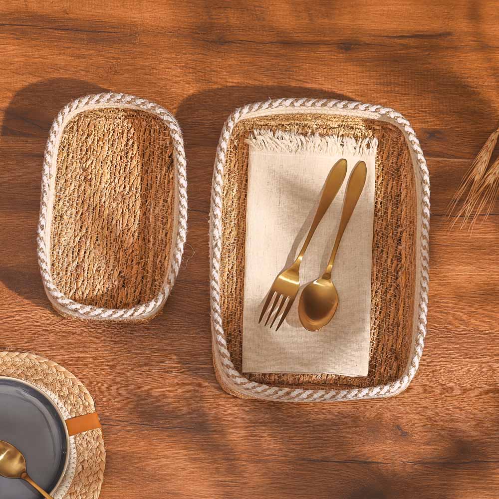 Lore Storage Baskets, Set of 2 - Natural Cream - Image 8