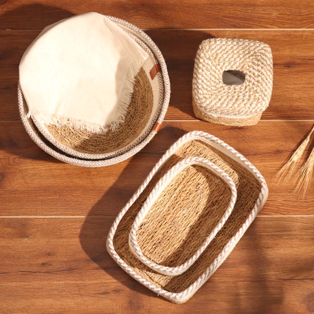Lore Storage Baskets, Set of 2 - Natural Cream - Image 9