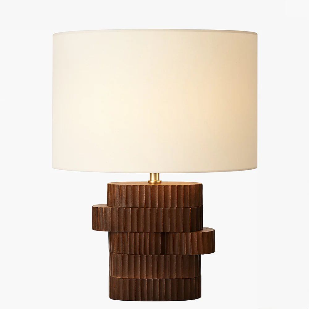 Lori Wooden Table Lamp XL - Natural Brown - Image 4