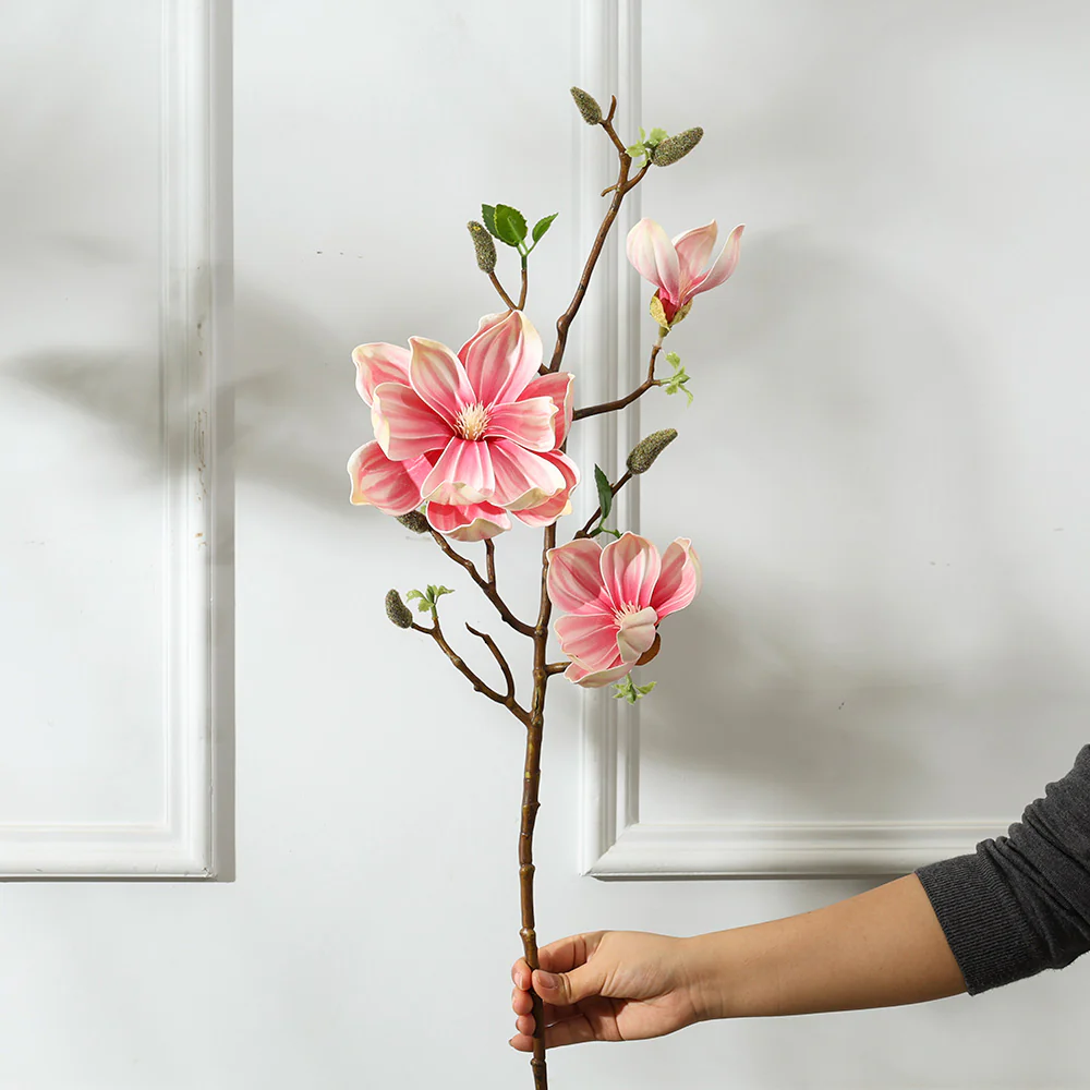 Lotus Magnolia Faux Stem - Pink Sunrise - Image 3
